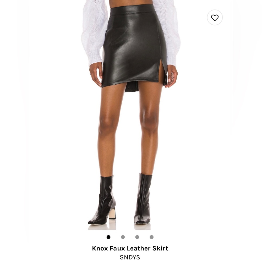 Knox Faux Leather Skirt by SNDYS